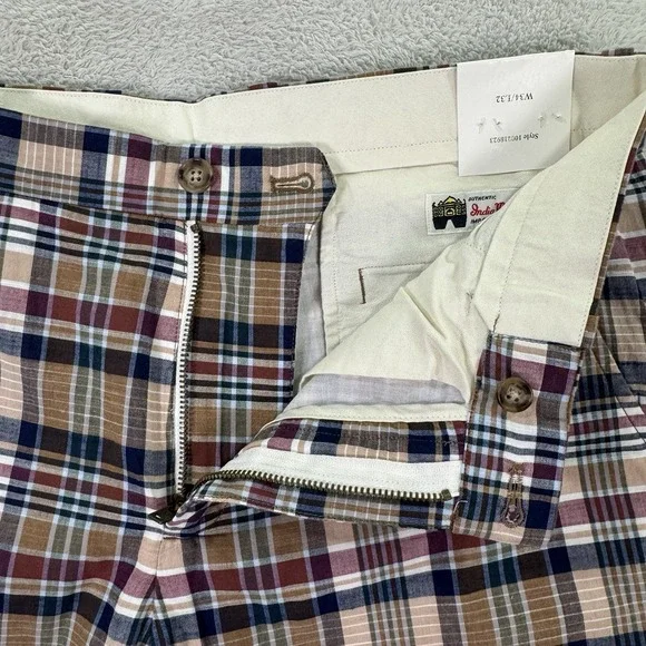 NEW Brooks Brothers Mens 34x32 Indian Madras Plaid Golf Pants Cotton Patchwork - Picture 5 of 12